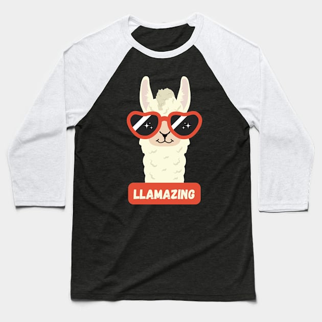 LLamazing Baseball T-Shirt by Norse Magic